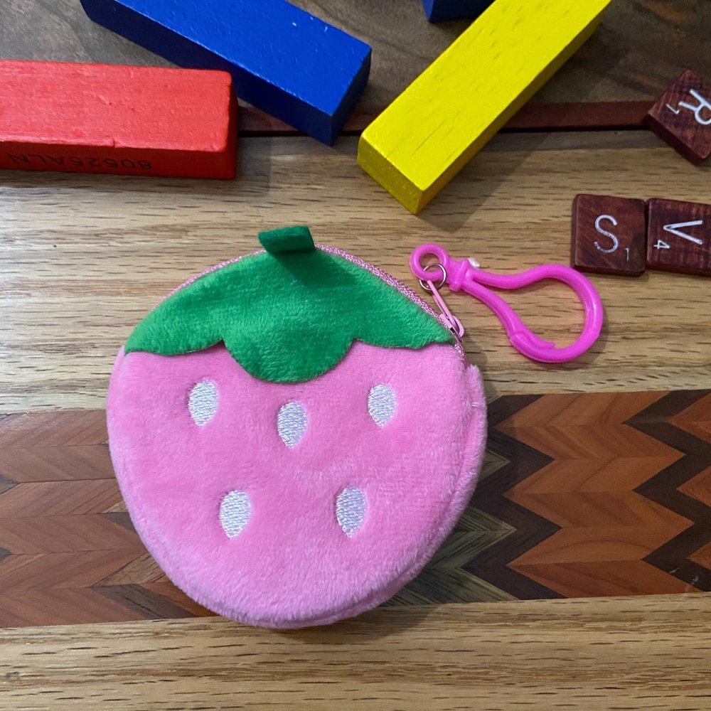 Pink Strawberry - Coin Purse Bag